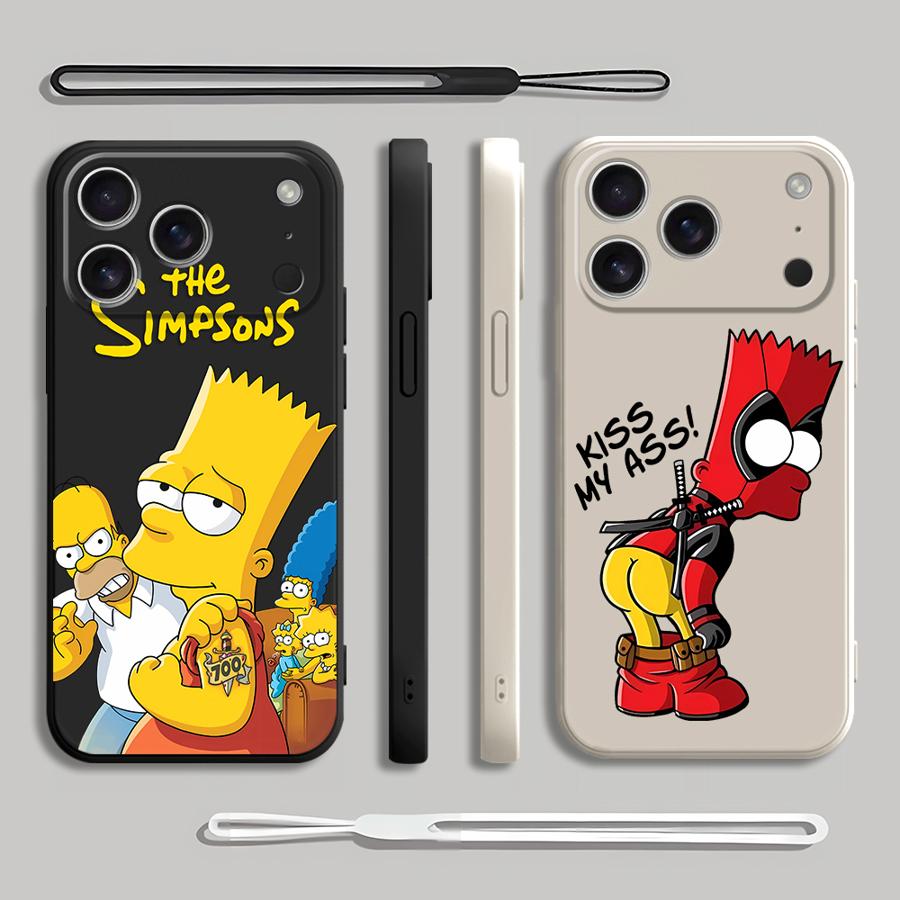 Lanyard Anime Logo - Cover per Telefono Rossa di Bart