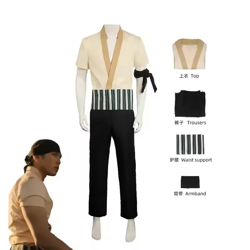 Zoro Anime Merchandise - Costume Cosplay Versione Reale Live Action